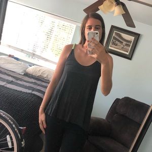 Heather Gray Flowy Tank